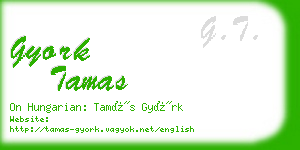 gyork tamas business card